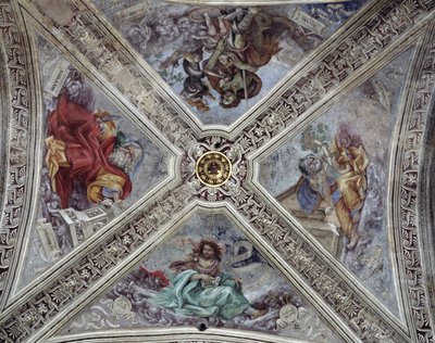 Plafond de la chapelle Strozzi représentant les prophètes Abraham, Noé, Adam et Jacob c.1489-1502 - Filippino Lippi